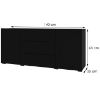 Obrazek Komoda 2d3s Ava 26 czarny onyx/wotan