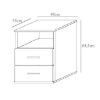 Obrazek Szafka nocna Goda III 2S biały