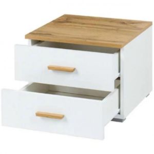 Obrazek Stolik nocny x2 biały wotan