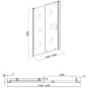 Obrazek Drzwi prysznicowe Patio 140X195 czarny profil