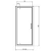 Obrazek Drzwi prysznicowe Marko 90x190 czarny profil