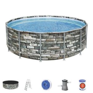 Obrazek Basen stelażowy z akcesoriami 4,27x1,2 2m cegła 56993