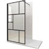 Obrazek Ścianka WALK-IN NOTTE 120X195 czarna