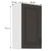Obrazek Szafka kuchenna STILO grafit mat/biały 40g-72 1f
