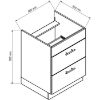 Obrazek Szafka kuchenna Kate d60pc s/2 zasl jasny szary mat