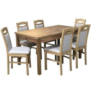 Obrazek Zestaw stół i krzesła Oskar 1+6 St874 Craft Złoty Kr982 Monolith 85