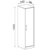 Obrazek Szafa Smart SR5 50 cm dąb sonoma/biały