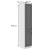 Obrazek Szafka kuchenna Stilo dustgrey/biały 40dk/210 2f
