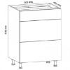 Obrazek Szafka kuchenna Gardena D60S3 grey