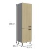 Obrazek  Szafka kuchenna SCANDI jodełka/antracyt 60dk-215 2f 