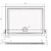 Obrazek Brodzik prostokątny Tek 120x90x4