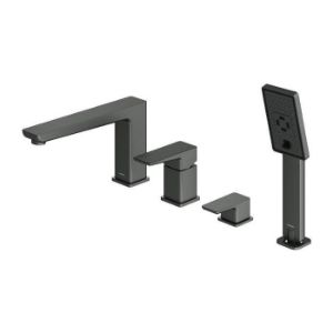 Obrazek Bateria wannowa 4-otworowa Parma grafit