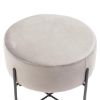 Obrazek Podnóżek Bob Light Grey Velvet 12 