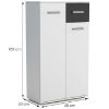 Obrazek Komoda Justus 03 White/ Black Gloss