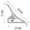 Obrazek Listwa przyblatowa 3m 20x20 – consuela LWS-042
