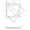 Obrazek Brodzik półokrągły Aron slimline 90/90/3