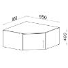 Obrazek Nadstawka szafy Smart SRN4 95 cm dąb sonoma/biały