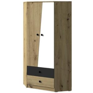 Obrazek Szafa Narożna Nero 02 87 – Czarny Mat