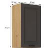 Obrazek Szafka kuchenna STILO grafit mat/artisan 40g-72 1f 