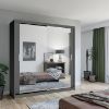 Obrazek Szafa Lux 203 Szara + 2 x Lustro