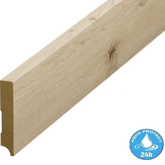 Obrazek Listwa przypodłogowa MDF 2400x78x14mm Dąb Natur WR 57511