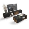 Obrazek Komoda RTV Prestigo P7 2d Orzech War/San Seb/Czarny Mat