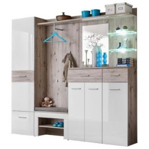 Obrazek Garderoba Gustavo IV + poduszka Dąb Wellington/biały