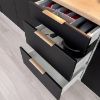 Obrazek Szafka kuchenna Denis d60 pl czarny mat/biały 