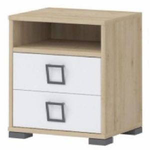 Obrazek Szafka nocna Kiki NS2-BK/KI-15 beech/white