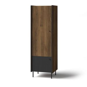 Obrazek Szafa Prestigo P2 2d Orzech War/San Seb/Czarny Mat