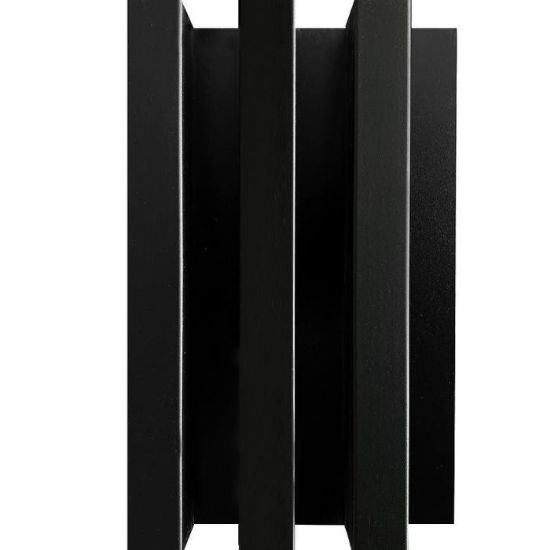 Obrazek Panel lamelowy 3D MDF/HDF Czarny mat 41x190x2750 