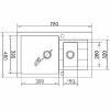 Obrazek Zlew Sparta Plus (78x48) 1½B 1D czarny