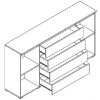Obrazek Komoda Cosmo C06 4 szuflady 2 drzwi biały