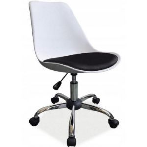 Obrazek Fotel obrotowy Milano biało-czarny