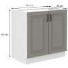 Obrazek Szafka kuchenna Stilo claygrey/biały 80zl 2f bb