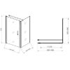 Obrazek Kabina Atena 90x90x190 czyste-chrom