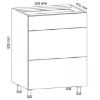Obrazek Szafka kuchenna Gardena D60S3 white