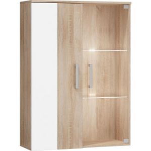 Obrazek Szafka wisząca Stella (sonoma jasna/biały połysk)