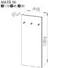 Obrazek Wieszak tapicerowany 110x45 Massi 06 czarny