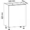 Obrazek Szafka kuchenna Gardena D60 P grey