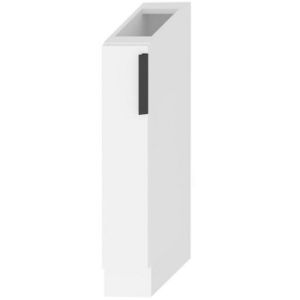 Obrazek Szafka kuchenna Denis d15 cargo + kosz biały satyna mat 