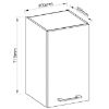 Obrazek Szafka kuchenna VIGO grafit mat 40G-72 1F
