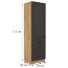Obrazek Szafka kuchenna STILO grafit mat/artisan 60dks-210 3s 1f