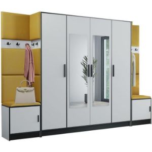 Obrazek Garderoba Roj 17 biała + Kronos 07 miodowa