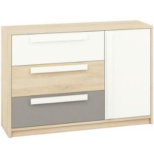 Obrazek Komoda 08 Drop Buk Fjord/Biały/Szara Platyna