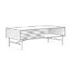 Obrazek Szafka RTV Bassel 2519 120X60X40 naturalny/czarny