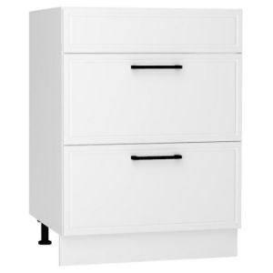 Obrazek Szafka Kuchenna Emily D60PC S/2 ZASL biały groszek mat 