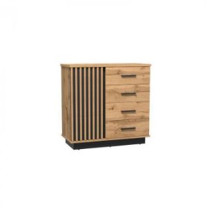 Obrazek Komoda Sole LA5 dąb wotan/czarny mat