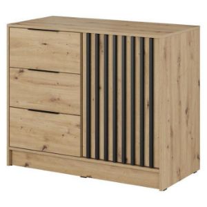 Obrazek Komoda Nelly 1d dąb artisan/czarny