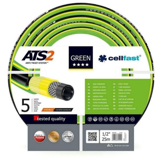 Obrazek Wąż ogrodowy Green Ats 5 warstw 1/2 25mb 15-100